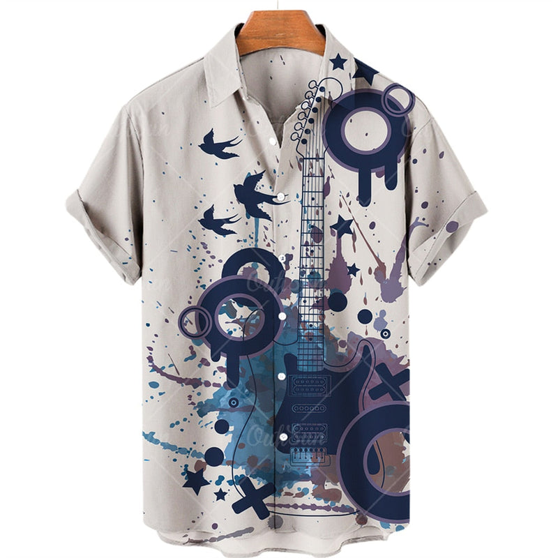 Camisa Masculina Estampada Elegância Urbana