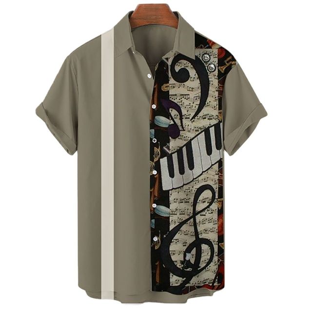 Camisa Masculina Estampada Elegância Urbana