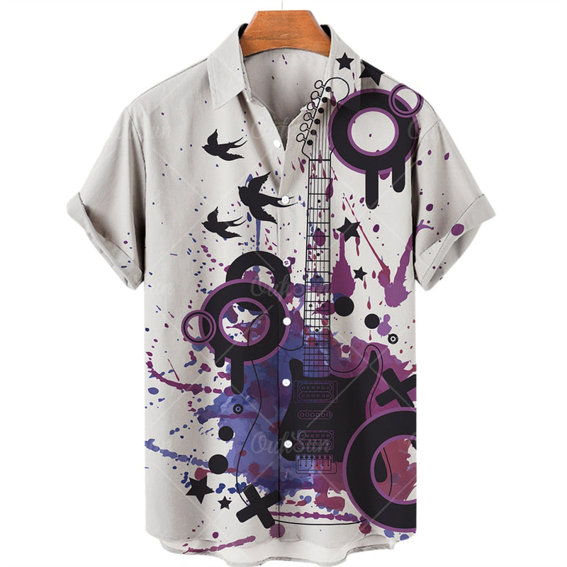 Camisa Masculina Estampada Elegância Urbana